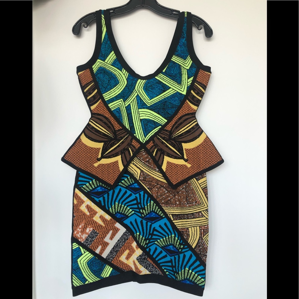 Herve Leger Colorblock Dress